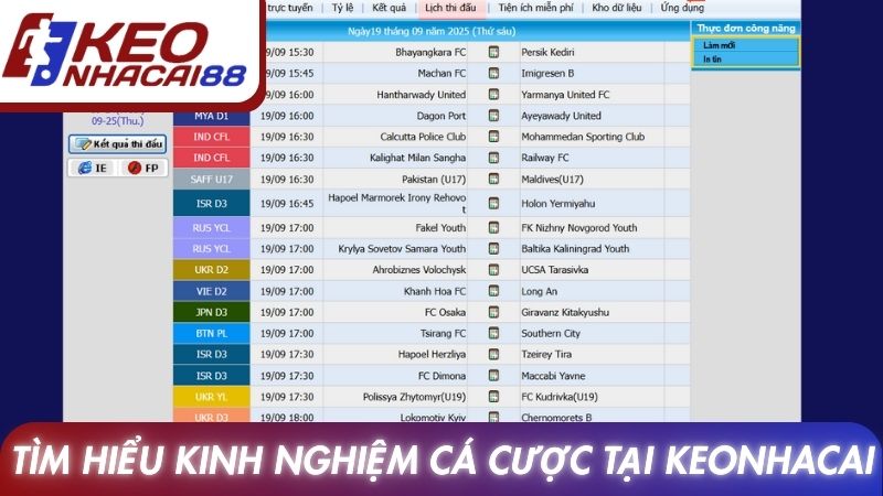 Tìm hiểu Kinh nghiệm cá cược tại Keonhacai